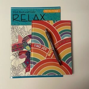 Find Joy Rainbow Hardcover Notebook with Pen
